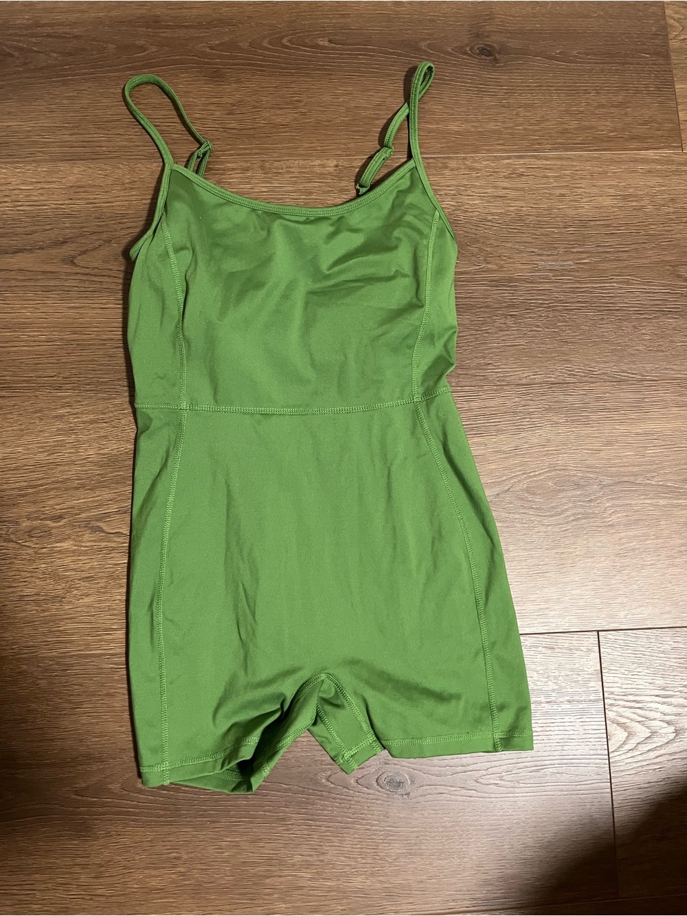 PacSun Green Spaghetti-Strap Short Romper